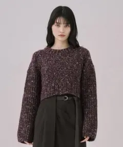 UNITED TOKYO バスケットショートニット　ブラウン