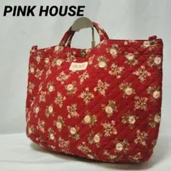 PINK HOUSE いちご バスケット柄 トートバッグ - メルカリ
