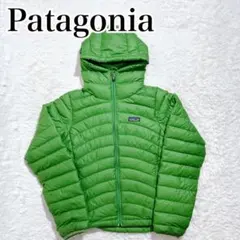【美品】パタゴニア Patagonia ダウンセーターフーディ　ライトグリーン