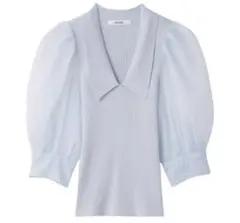 snidel Sustainable シアースリーブニットカラープルオーバー