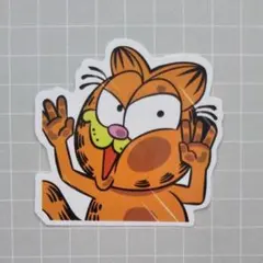 つぶれガーフィールド　防水ストリートステッカー