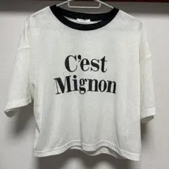 FUN 半袖Tシャツ 　F　シアートップス　クロップド丈のサムネイル