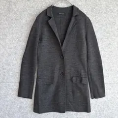 【コムサデモード】 ニット テーラード ジャケット (9) ウール100% 細身