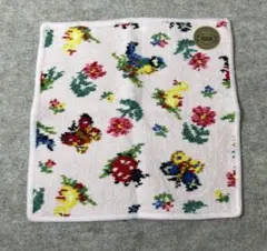【3896】大人気 フェイラー タオル ハンカチ ハイジ ピンク 花 鳥 虫