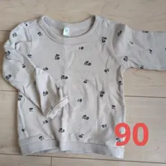花柄トレーナー 90サイズ ベージュ
