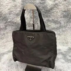 PRADA プラダ トートバッグ ミニボストン 三角ロゴ テスートナイロン 黒のサムネイル