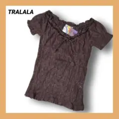 【0】TRALALA 透かし編み 半袖 トップス トゥララのサムネイル