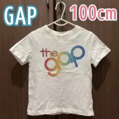 【 100cm 】baby GAP Tシャツ 白 ロゴ トップス キッズ