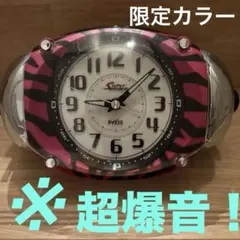 PYXIS Super Raider 目覚まし時計 ピンク ゼブラ柄のサムネイル