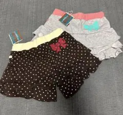 新品eaBエーアーベー　インパン付きフリルスカートキュロット120サイズ違い有り