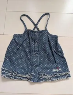 女児　ジャンパースカート　デニム