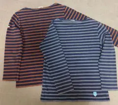 Orcival ストライプ 7分袖カットソー　２枚　サイズM