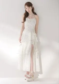 m me eme Fleur chiffon onepiece ラベンダー - メルカリ