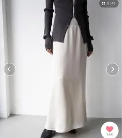 【INGNI　SOELA】サテンマーメイドスカート／WEB限定　アイボリー