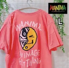 WANIMA クレヨンワンチャン太郎Tシャツ ネオンサーモン L 大きめゆったり