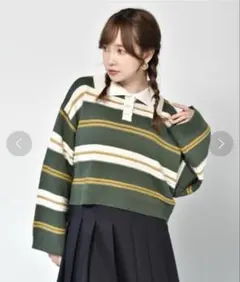 【最終値下げ⭐︎2日以内に発送】ラガー配色ニット