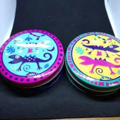 KALDI カカオの森トカゲ缶 空き缶 2個