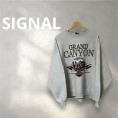 【希少デザイン】SIGNAL SPORTS グランドキャニオン スウェット Lのサムネイル
