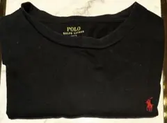 ラルフローレン Tシャツ 黒×赤ロゴ刺繍 170(XL)kidサイズ