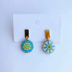 【h19】ハンドメイド ピアス アシンメトリー 幾何学