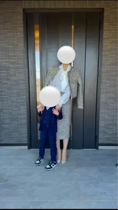 【卒園式　卒業式】【一回のみの着用で美品】ツイード セットアップ　ロングスカート