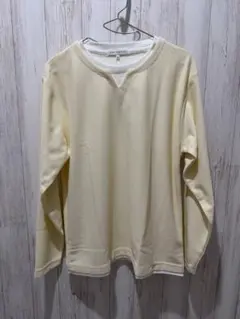 THE SHOP TK 長袖カットソー レイヤード風 キーネックバスケット編みのサムネイル