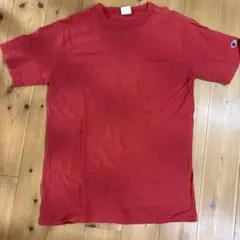 Champion レッド Tシャツ Mサイズ ポケット付き