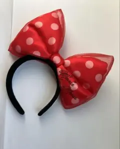 Disney ディズニーカチューシャ　ミニーマウス　赤いリボン