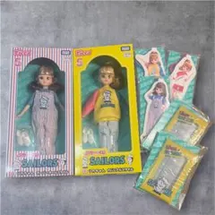 リカちゃん　セーラーズ1番くじ　人形2体　キーホルダー3個　ミニクリアポーチ2個