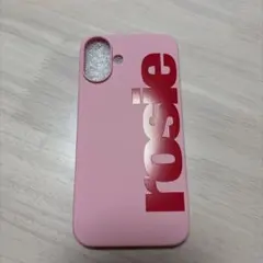 rosie ロゴ入り ピンクソフトケース