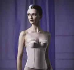 【美品】C'EST MOIセモアノーブルC70 ロングビスチェ パットあり セモア ブライダルインナー/C70/ロングビスチェ C'ESTMOI Nobleセモア