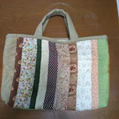 パッチワークハンドメイド ハンドバッグ　手さげかばん