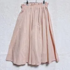 レイカズン　ピンク フレアスカート ゴムウエスト　F