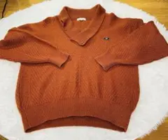 MARIO VALENTINO SPORTS オレンジ Vネックニット Lゴルフ