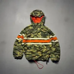 00s OLD GAP camo アノラックパーカー ドローコード付き