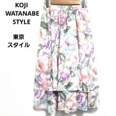 東京スタイル　フレアスカート　ダンスウェア　花柄　華やか　Ｓ