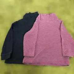 タートルネック長袖カットソー 2枚セット