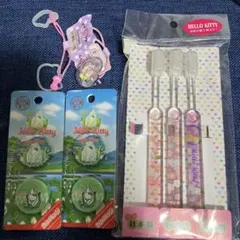⭐︎ サンリオ　ハローキティ　5点セット⭐︎歯ブラシヘアゴム缶バッジ尾瀬限定日本製⭐︎