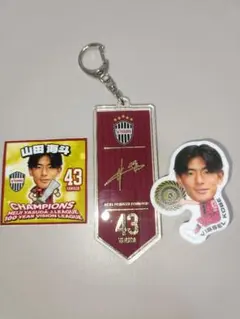 山田海斗43優勝抱っこちゃん＆箔サインキーホルダー＆オマケシールの3点