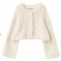 COCODEAL ココディール クロップド丈起毛ニットカーディガン