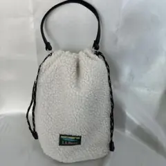 L.L.Bean フリースドローストリングバッグ ハンドバッグ ボア