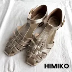 HIMIKO ヒミコ　グルカサンダル　スクエア　シャンパンゴールド　24.5cmのサムネイル