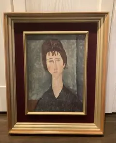 アメディオ・モディリアニ、婦人像、希少な画集より、新品高級額装付 アメディオ・モディリアニ、婦人像、希少な画集より、新品高級