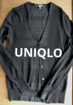 UNIQLO 黒 カーディガン ウール100%