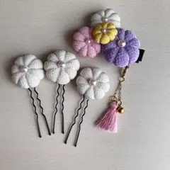 和装☆髪飾り ヘアクリップセット#15☆七五三 浴衣 夏祭り