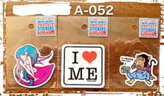 面白アーティスティックステッカー　「大」3枚セットA-052