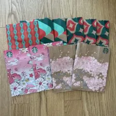 C スターバックス 紙袋 限定デザイン 10枚セット 桜 クリスマス ギフト