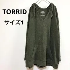 海外古着 TORRID 【サイズ1 】スーパソフト チュニック丈 パーカー