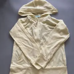 キッズ ジップアップパーカー イエロー 110