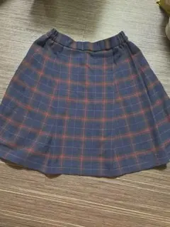 UNIQLO キッズ スカート 150 ネイビー系チェック